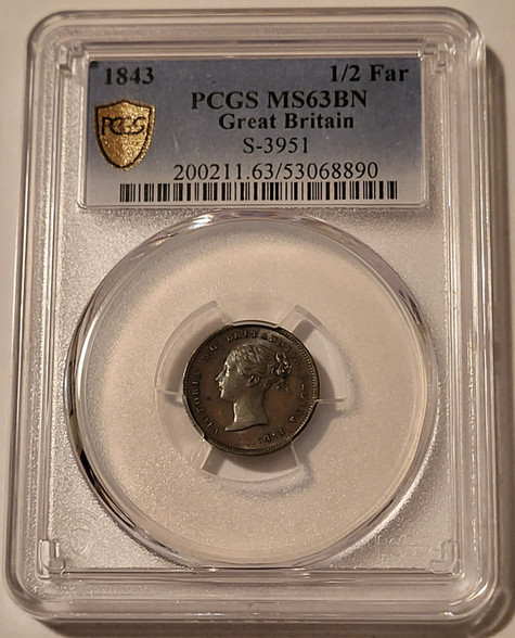 britain-1843-half-farthing-ms63-bn-pcgs-gsh-a