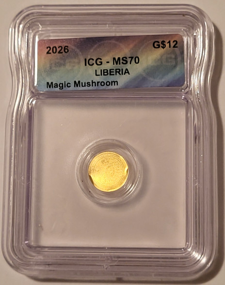 Liberia-2026-gold-12-dollars-ms70-icg-rainbow-label-b
