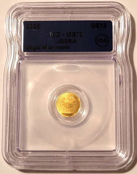 Liberia-2026-12-dollars-gold-magic-mushroom-ms70-icg-blue-label-a