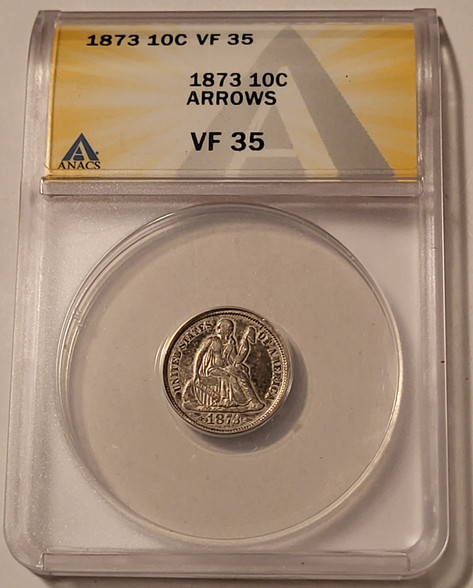 1873-seated-liberty-dime-arrows-vf35-anacs-toned-a