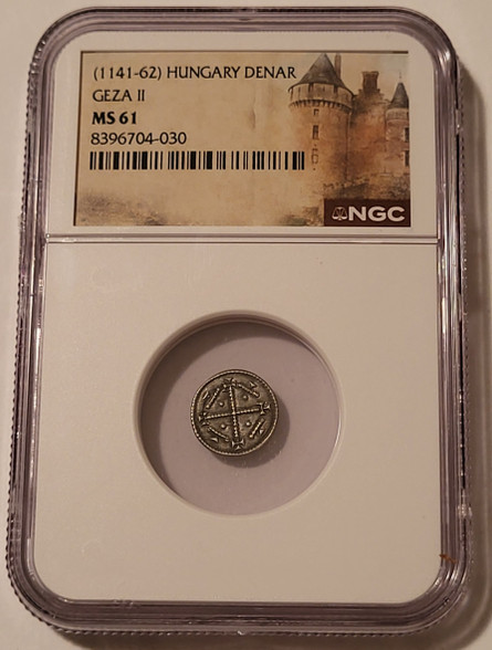 Hungary-geza-2-silver-denar-ms61-ngc-a
