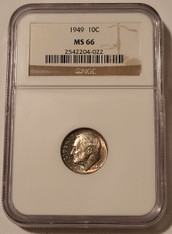 1949-roosevelt-dime-ms66-ngc-toning-a