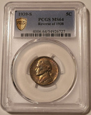 1939-s-jefferson-nickel-rv-38-ms64-pcgs-gsh-nice-toning-a