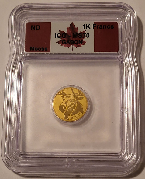 gabon-nd-1k-francs-gold-moose-ms70-icg-flag-label-a