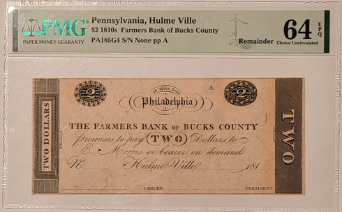 pennsylvania-hulme-ville-bank-note-1810-64-pmg-a