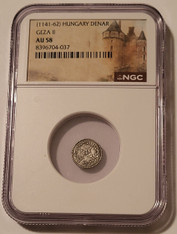 Hungary-geza-2-sivler-denar-au58-ngc-b-a