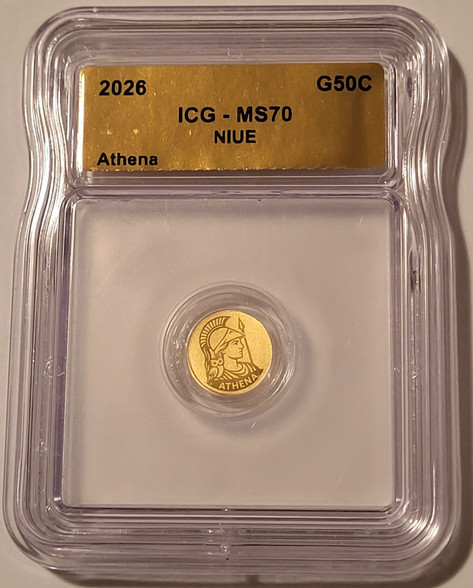 Niue-2026-50-cents-gold-athena-ms70-icg-a