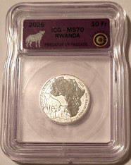 Rwanda-2026-silver-10-francs-hyena-ms70-icg-a