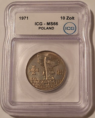 Poland-1971-10-zlotych-silesian-uprising-ms66-icg-toning-a