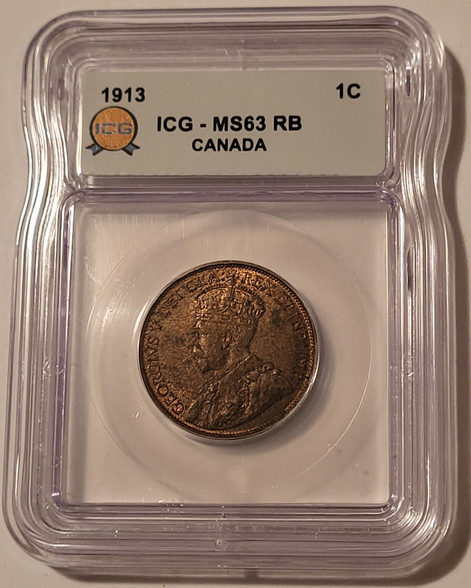 Canada-george-v-1913-cent-ms63-rb-icg-a