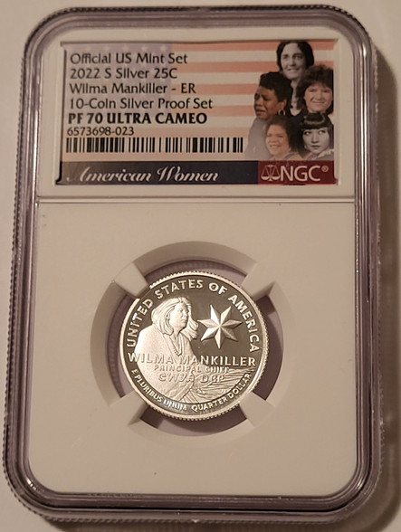2022-s-silver-wilma-mankiller-quarter-pf70-uc-ngc-er-flag-a