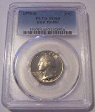 1970 D Washington Quarter DDR Variety FS-801 MS65 PCGS