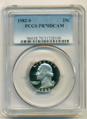 1982 S Washington Quarter Proof PR70 DCAM PCGS