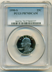 1990 S Washington Quarter Proof PR70 DCAM PCGS
