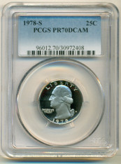 1978 S Washington Quarter Proof PR70 DCAM PCGS