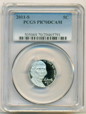 2011 S Jefferson Nickel Proof PR70 DCAM PCGS