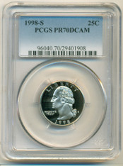 1998 S Clad Washington Quarter Proof PR70 DCAM PCGS