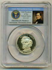 2010 S Franklin Pierce Presidential Dollar Proof PR70 DCAM PCGS Portrait Label