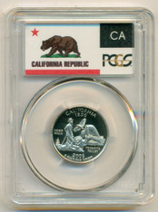 2005 S Clad California State Quarter Proof PR70 DCAM PCGS Flag Label