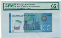 Nicaragua 2014 100 Cordobas Bank Note Gem Uncirculated 65 EPQ PMG