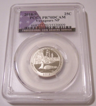 2018 S Clad Voyageurs NP Quarter Proof PR70 DCAM Flag Label