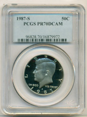 1987 S Kennedy Half Dollar PR70 DCAM PCGS Blue Label