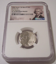 2918 S Jefferson Nickel Reverse Proof PF70 NGC FR Portrait Label