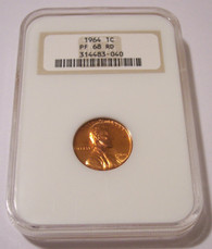 1964 Lincoln Memorial Cent Proof PF68 RED NGC OH