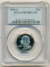 1993 S Clad Washington Quarter PR70 DCAM PCGS