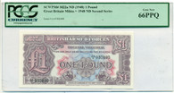 Great Britain ND (1948) Pound Military Voucher Gem New 66PPQ PCGS