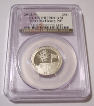 2013 S Clad Fort McHenry NP Quarter Proof PR70 DCAM PCGS Flag Label