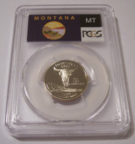 2007 S Clad Montana State Quarter Proof PR70 DCAM PCGS Flag Label