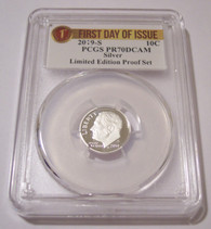 2019 S Silver Roosevelt Dime Proof PR70 DCAM PCGS First Day of Issue