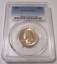 1960 Washington Quarter MS64 PCGS Toning