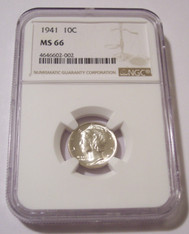 1941 Mercury Dime MS66 NGC