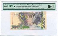 Saint Thomas & Prince 1996 5000 Dobras Bank Note Gem Unc 66 EPQ PMG