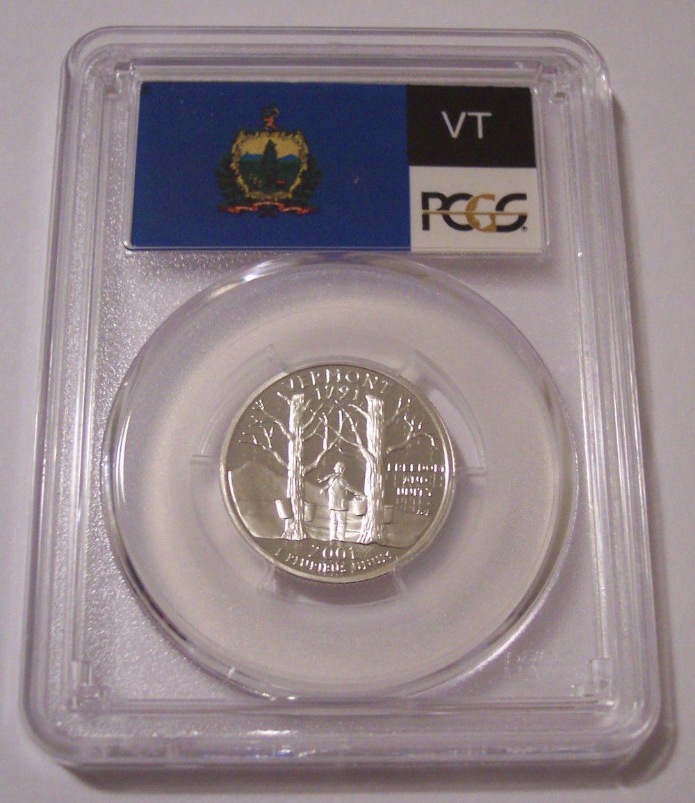 Details about  / 2001 S 25C Silver Vermont Quarter PCGS PR70DCAM