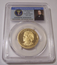 2011 S Andrew Johnson Presidential Dollar Proof PR70 DCAM PCGS Portrait Label