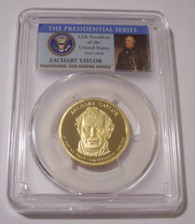 2009 S Zachary Taylor Presidential Dollar Proof PR70 DCAM PCGS Portrait Label