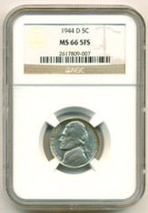 1944 D Silver Jefferson Nickel MS66 5 FS NGC