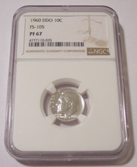 1960 Roosevelt Dime DDO Variety FS-105 Proof PF67 NGC