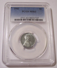 1943 Lincoln Wheat Steel Cent MS63 PCGS