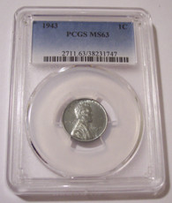 1943 Lincoln Wheat Steel Cent MS63 PCGS