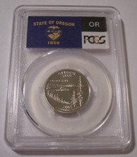 2005 S Clad Oregon State Quarter Proof PR70 DCAM PCGS Flag Label