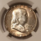 1962 Franklin silver half dollar ms64 ngc toning c