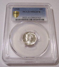 1940 Mercury Dime MS63 FB PCGS