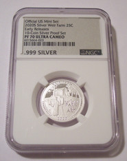 2020 S Silver Weir Farm NP Quarter Proof PF70 UC NGC Early Releases