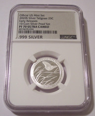 2020 S Silver Tallgrass Prairie NP Quarter Proof PF70 UC NGC Early Releases