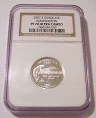 2007 S Silver Washington State Quarter Proof PF70 UC NGC