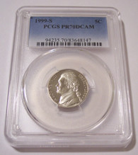 1999 S Jefferson Nickel PR70 DCAM PCGS